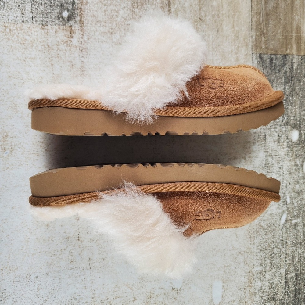 UGG Cozy II Girls Slippers Sz 11 Chestnut Suede Comfort Round Toe Indoor Shoes - Picture 7 of 10
